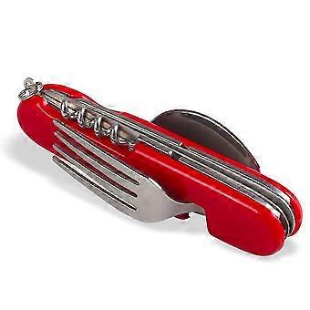 Compact 6-in-1 Stainless Steel Camping Tableware
