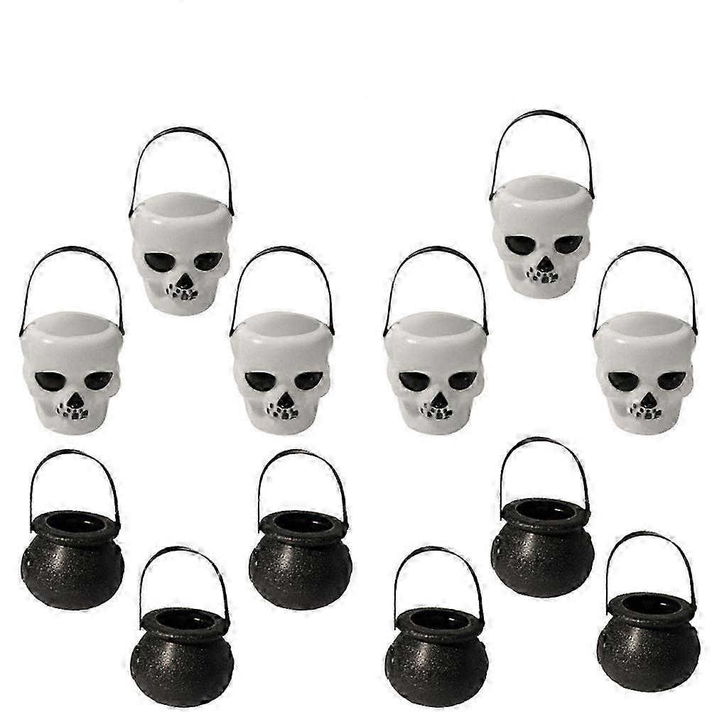 8Pcs Skull Shape Candy Jars Halloween Decor for Candy Holding
