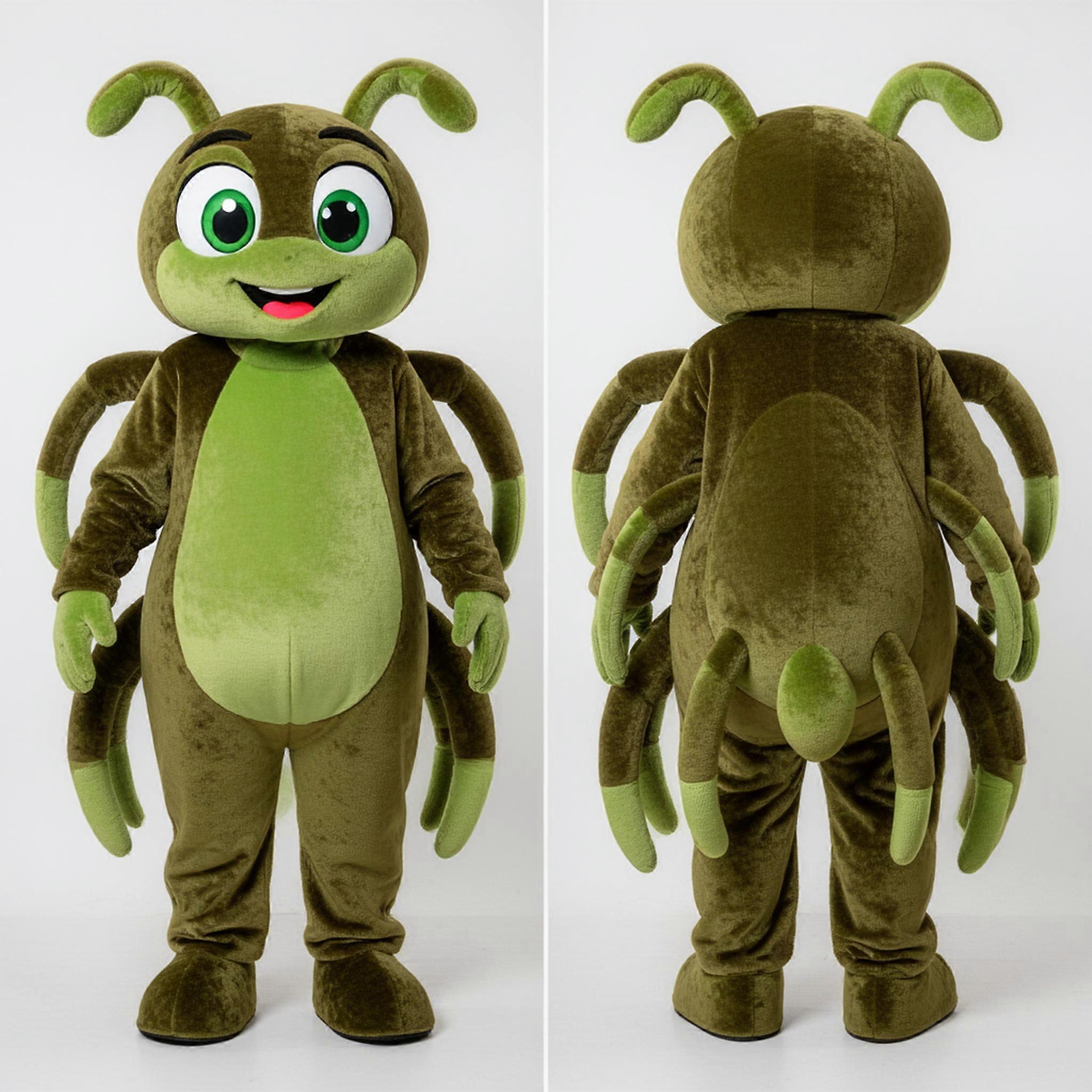 MASTICOT Olive Plush Friendly Spider Mascot
