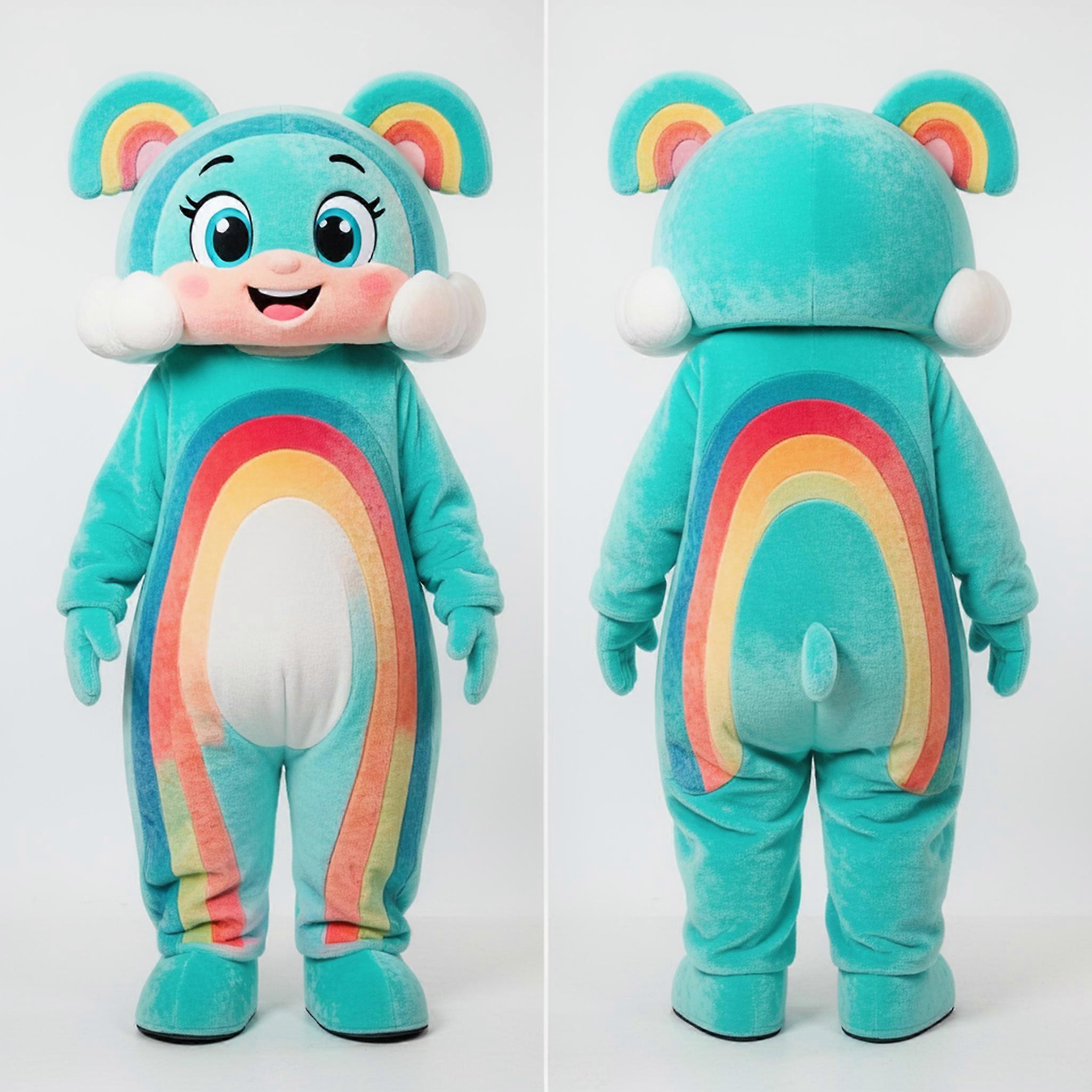 MASTICOT Turquoise Vibrant Rainbow Mascot