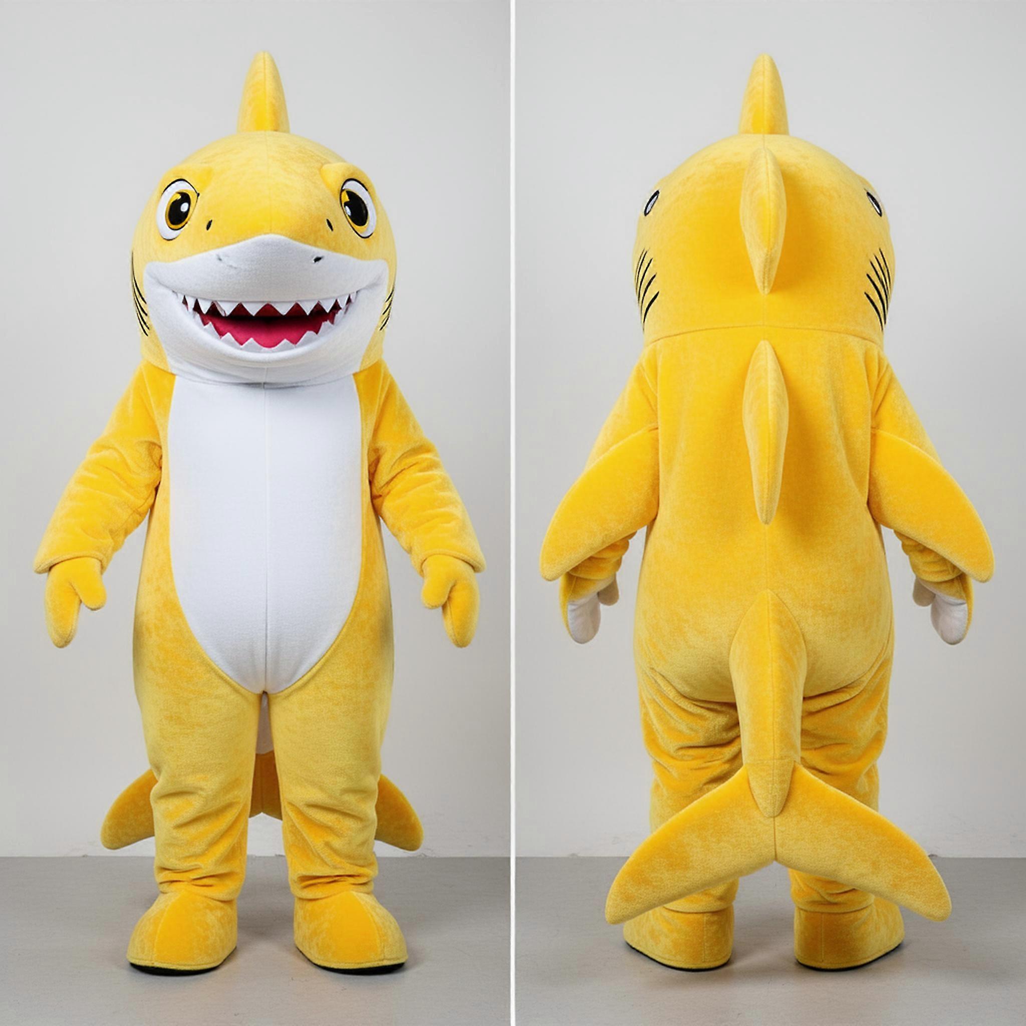 MASTICOT Yellow Grinning Megalodon Mascot
