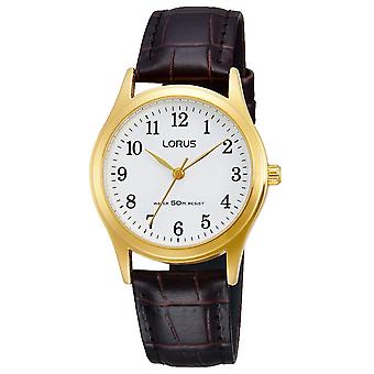 Lorus paar Quarz Analog Frau Uhr mit RRS50VX9 Kuhfell Armband