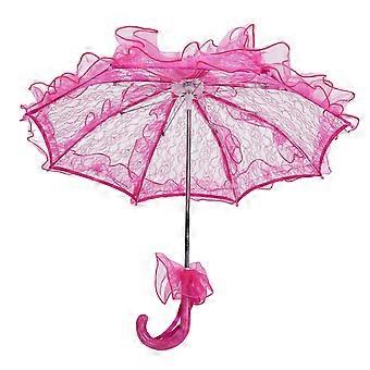 Vintage Lace Parasol Umbrella Rose Red, Handcrafted Fine Detail for Weddings, Bridal Photography and Parties