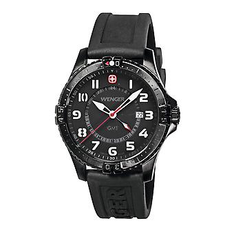 Squadron gmt Quartz Analog Man Watch with 77073 Rubber Bracelet