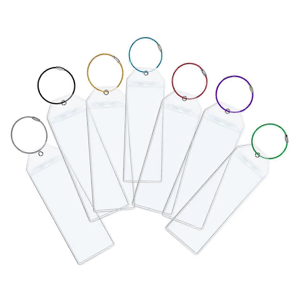 7 Pack Luggage Tags, Creative Patterns Suitcase Tags with Straps for Easy Identification