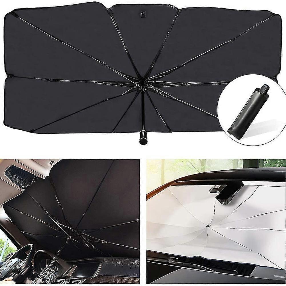Car Sun Shade Windshield Foldable Umbrella Reflective Sunshade For Vehicle Blocks Uv Rays Sun Visor Protector