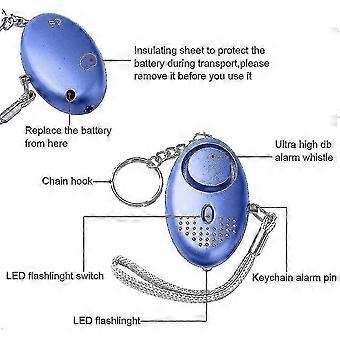 5 Pack 140db Personal Security Alarm Keychain With Led Light,personal Alarm