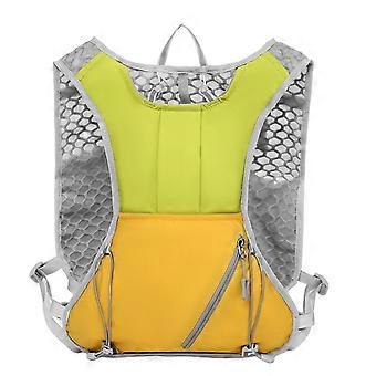 Hydration Backpack Lightweight Waterproof Reflective Running and Cycling Vest for Hiking Fitness Green Yellow