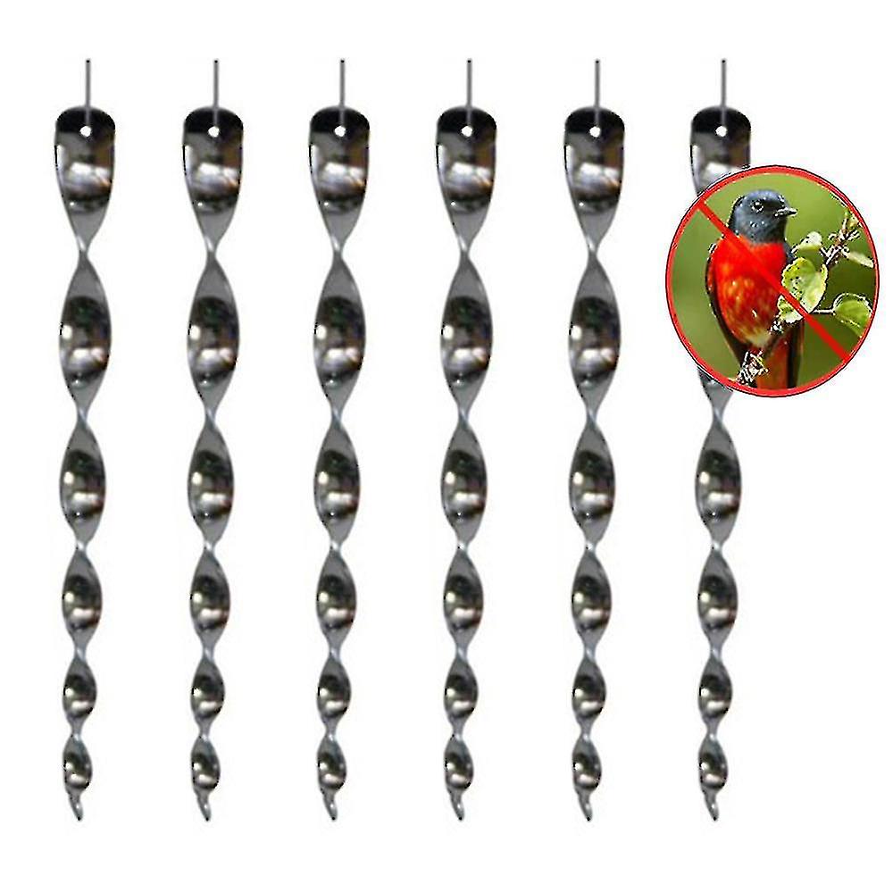 Bird Repellent Reflective Scare Rods , 6 Pieces For Bird Control