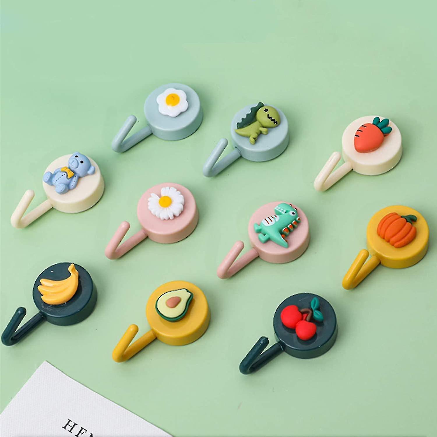 10pcs Suction Hooks Cute Fruit Suction Cup Hooks Adhesive Wall Hooks