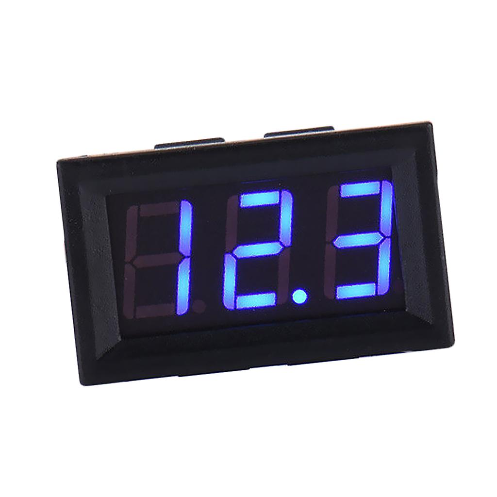 2 Wire Digital Display Volt Voltage Meter Voltmeter Car Motor 0.56'' Blue