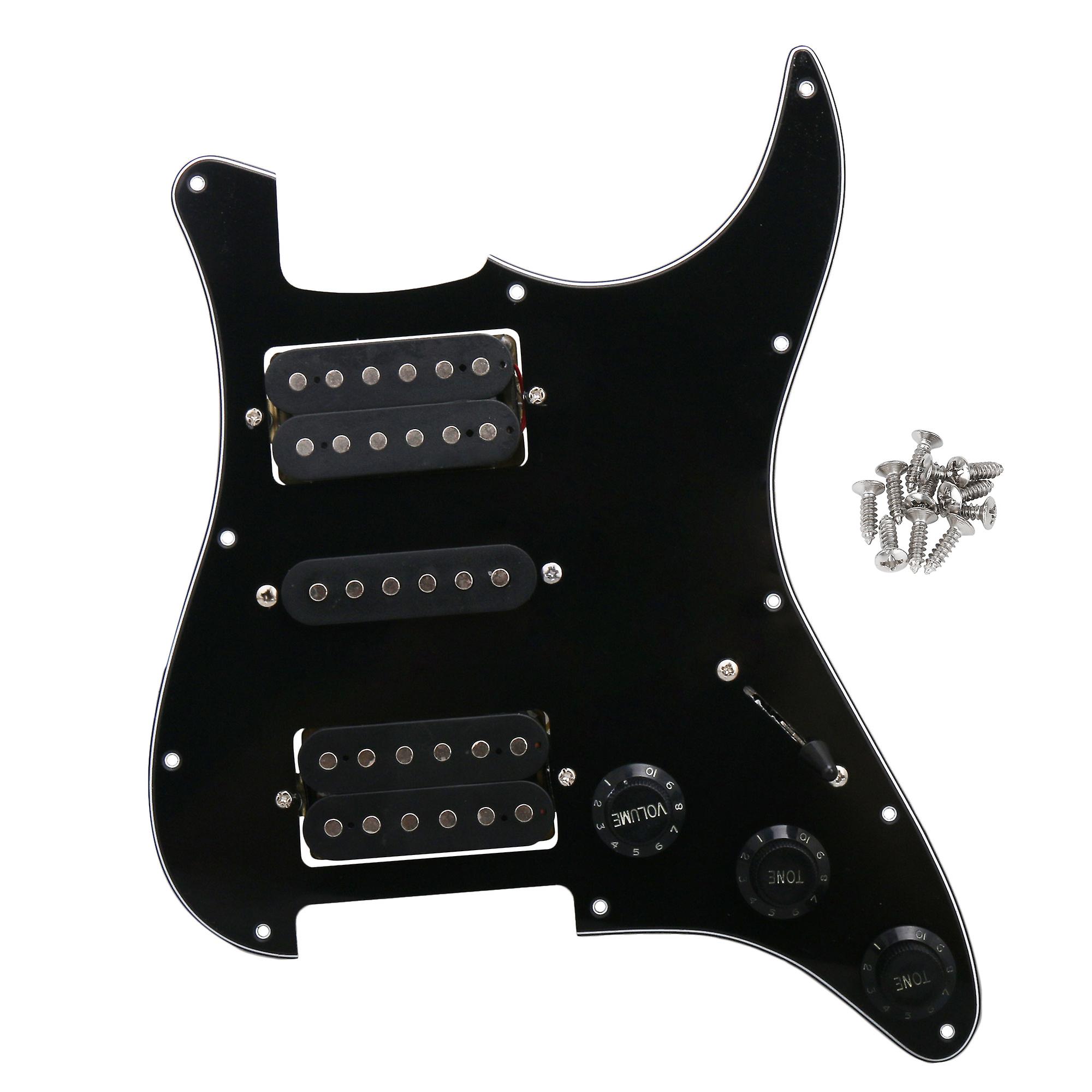 Black Wired Plate Pickguard Humbuckers for Guitar