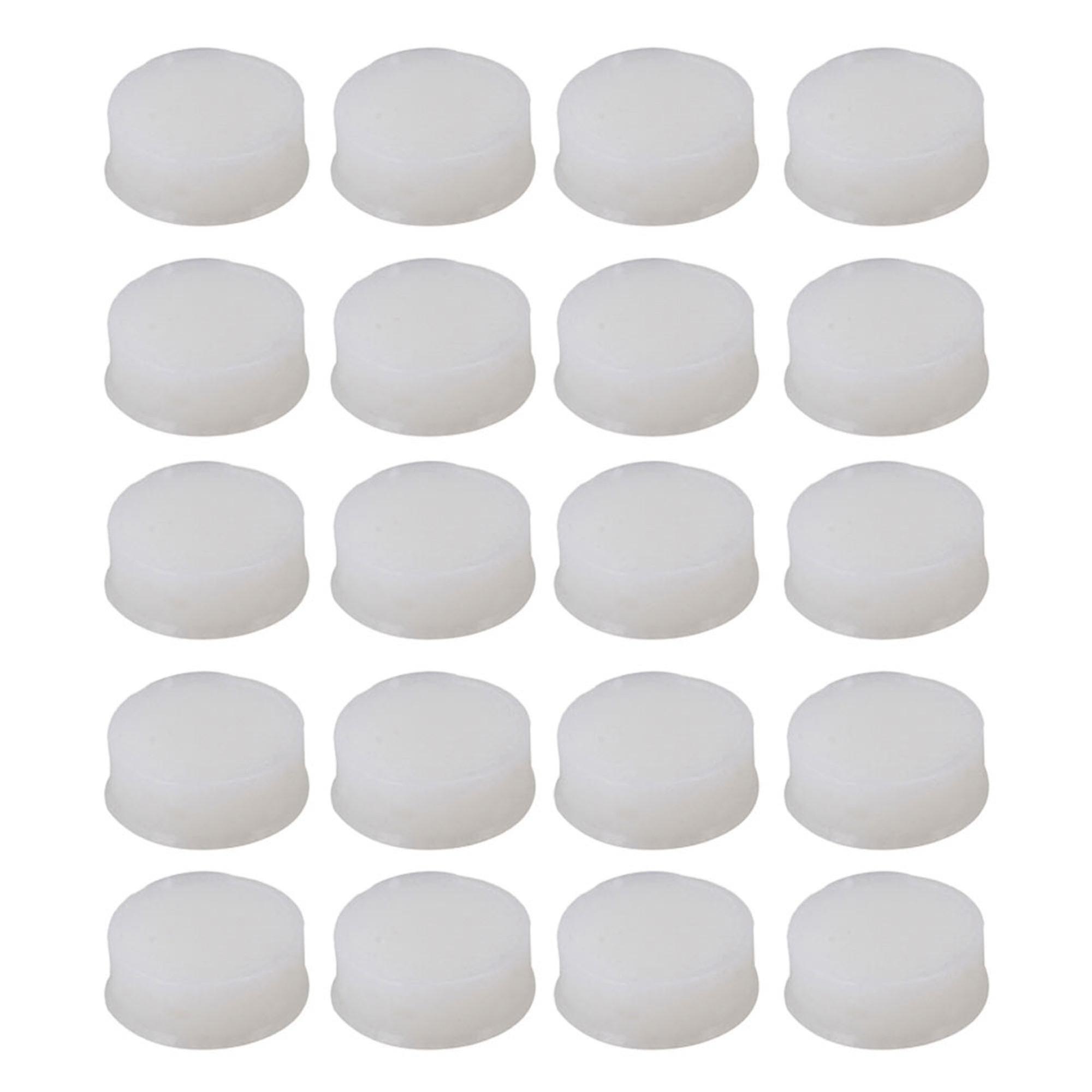 20pcs Solid Professional Silicone Plugs For Open Flute White 7.5x2.6mm
