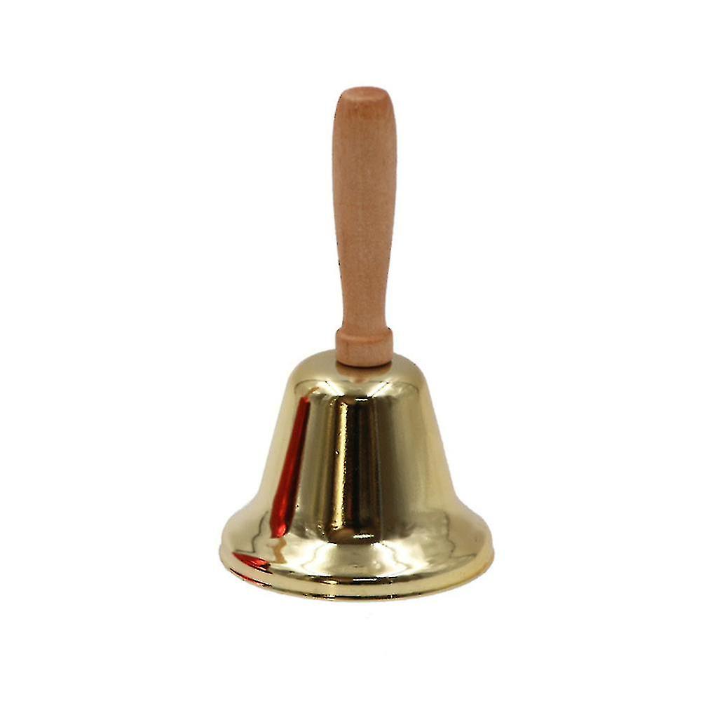 Cloche d'appel à main solide et super forte avec poignée en bois Cloche d'appel à main de Noël