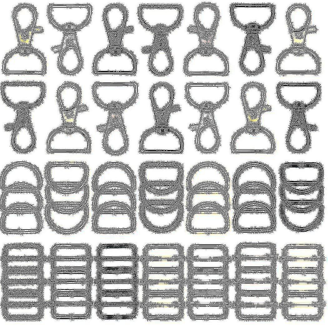 56 Pcs Purse Hardware Keychain Hooks For Bag Making Lanyard Snap Hooks Metal Swivel Clasps With D R