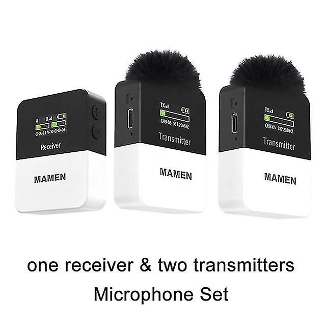 Mini Uhf Système de microphone Lavalier sans fil avec batterie 800mah 50m Pickup pour Dslr Caméra Téléphone Vlog Interview Enregistrement