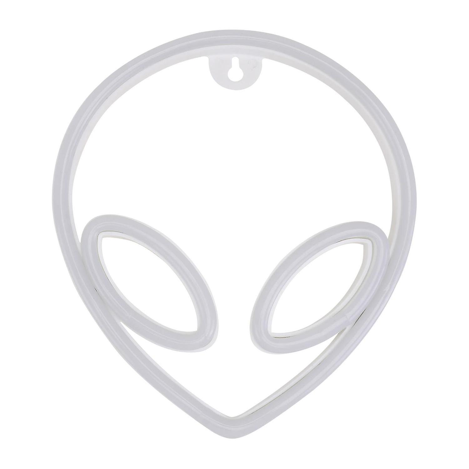 1pc Alien Design Neon Lamp Creative Usb Charging Light Layout Light White