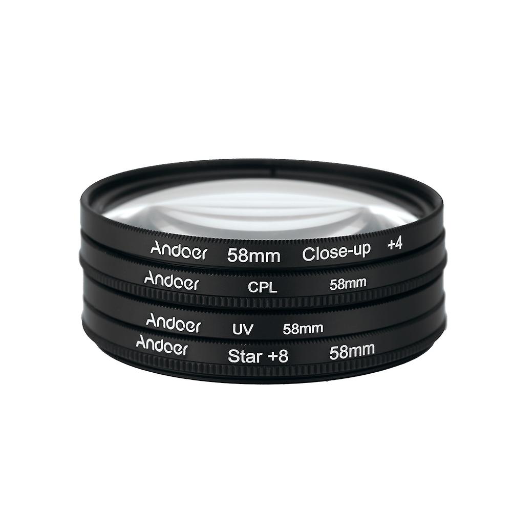 58mm Uv+cpl+close-up+4 +star 8-point Filter Circular Filter Kit