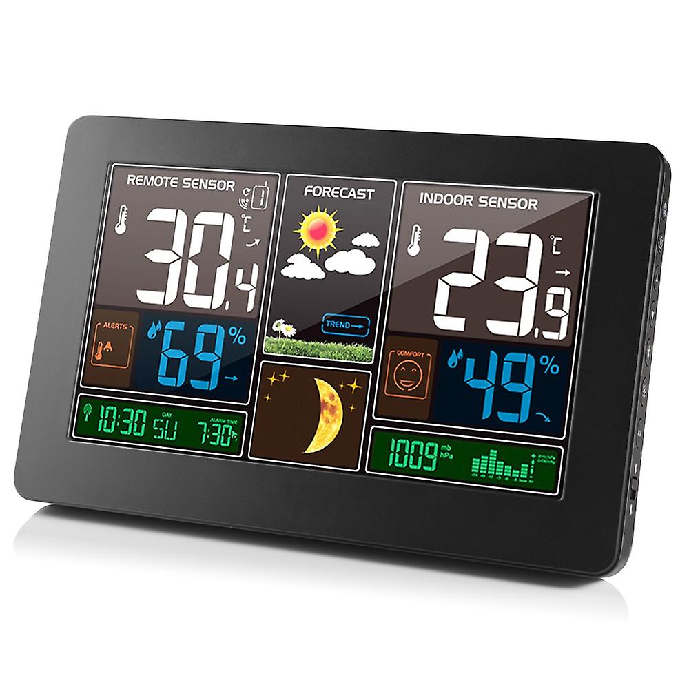 Wireless Weather Station Indoor Outdoor 3-in-1 Weather Thermometer Hygrometer Barometer USB Powered 
