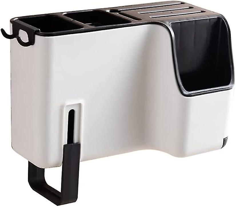 Wall Mounted Kitchen Organiser,pans - Shelf Holder With Hook - Home Organisation, Black (1 Pack)