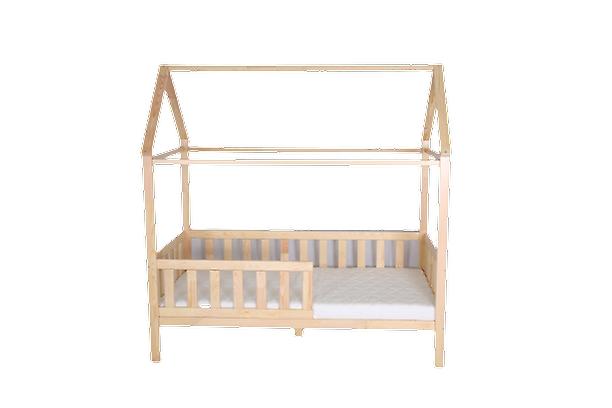 House bed 80x160 cm pine cot with slatted bed