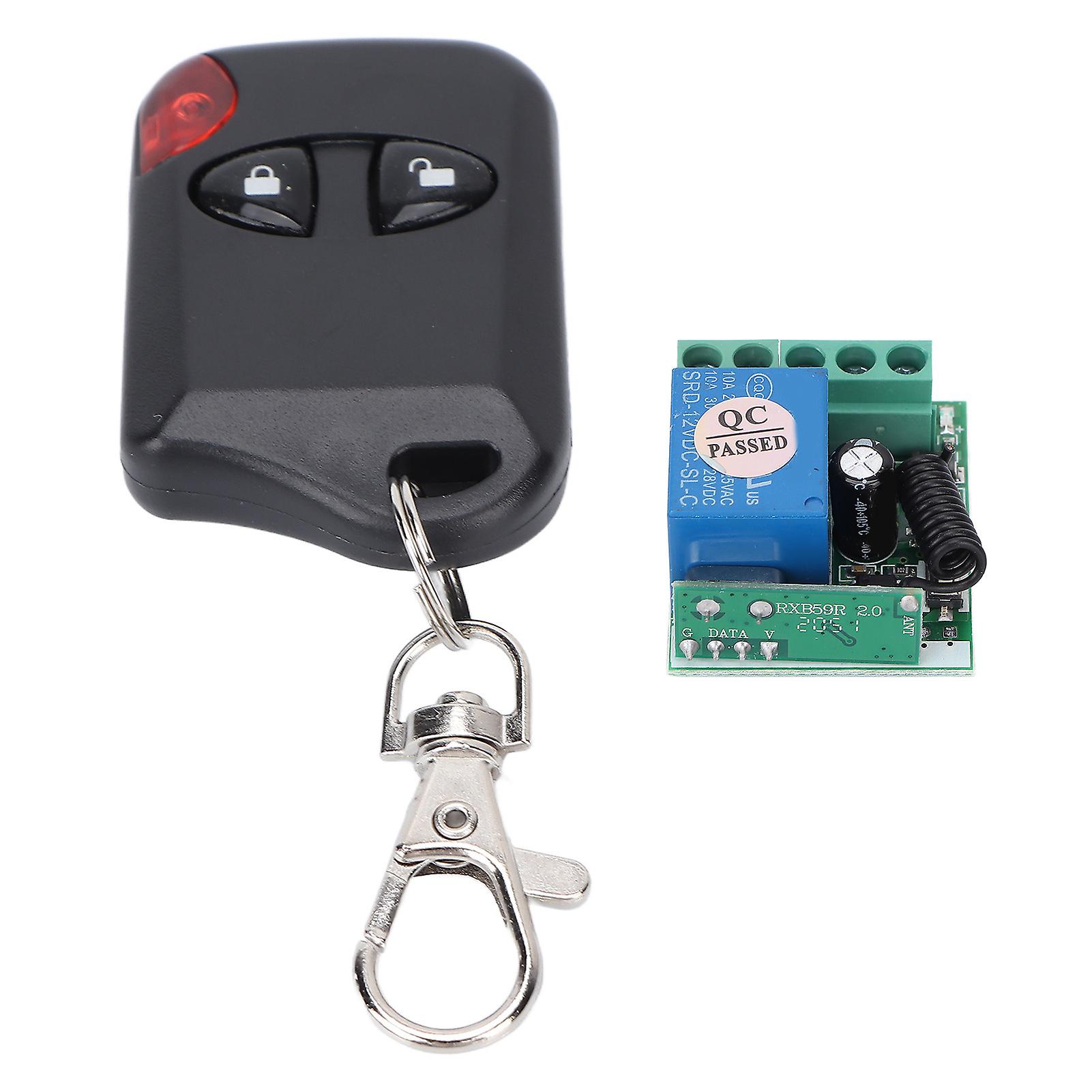 Single Channel Relay RF Wireless Switch 433MHz DC12V Adjustable Remote Control Switch for Electric Doors