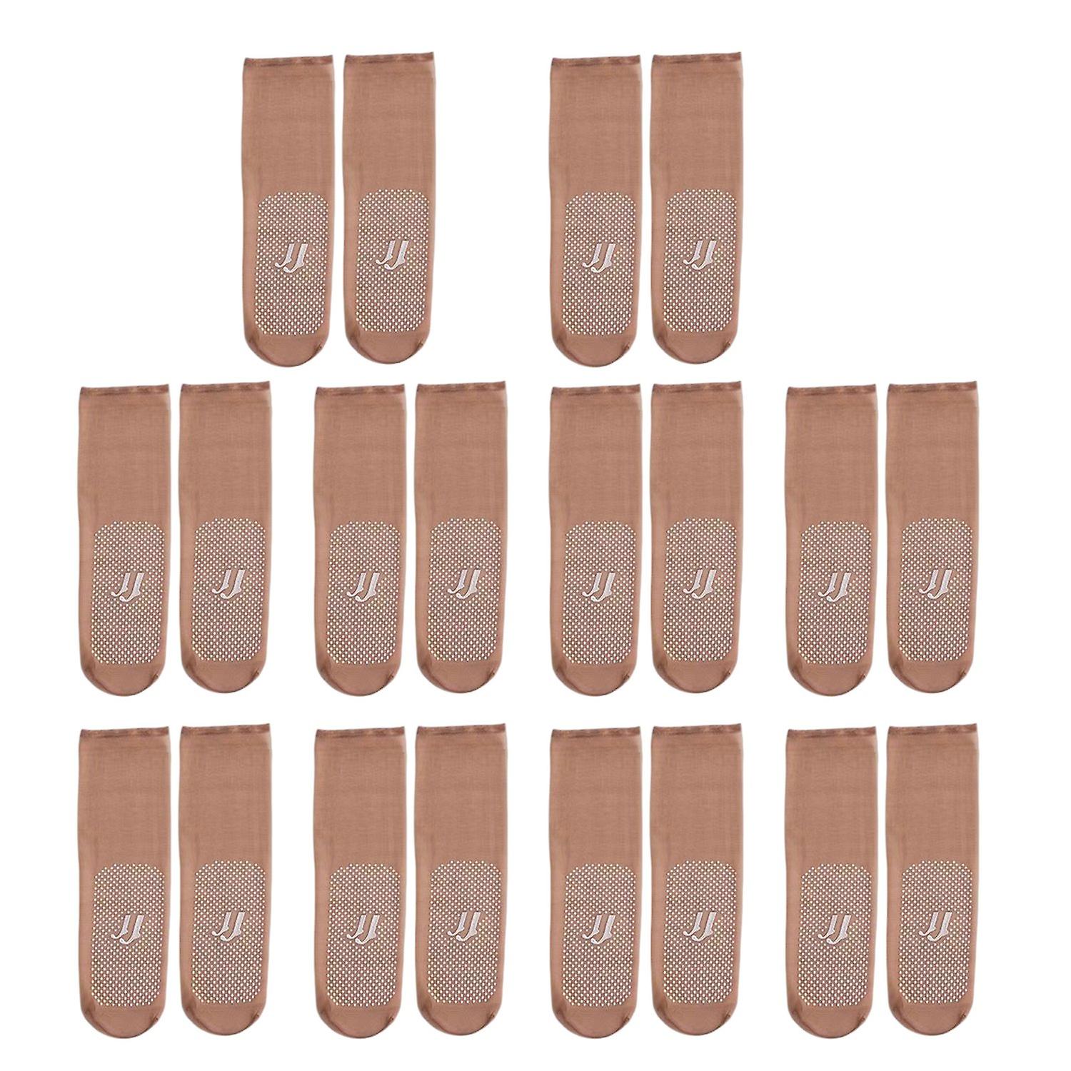 10 Pairs Transparent Mid-tube Invisible Socks Non-slip Seamless Thin Short Stockings Shoes