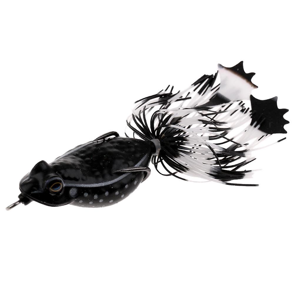 Frog Fishing Lures Soft Hook Baits Topwater Crankbait with Threads Skirts C1
