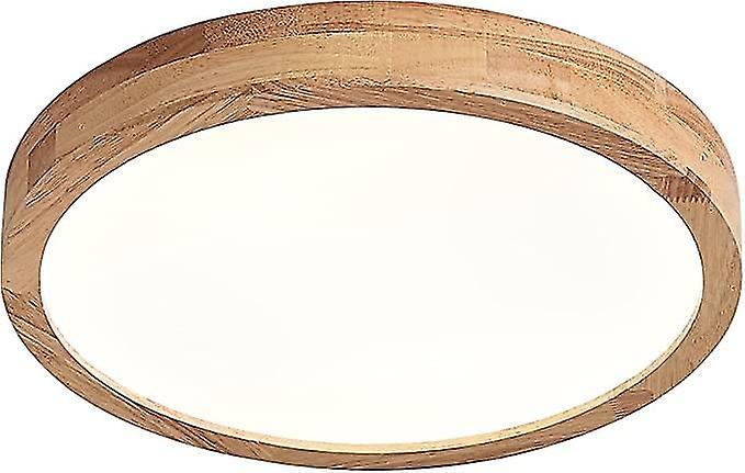 30cm Log Led Ultra-thin Solid Wood Ceiling Light