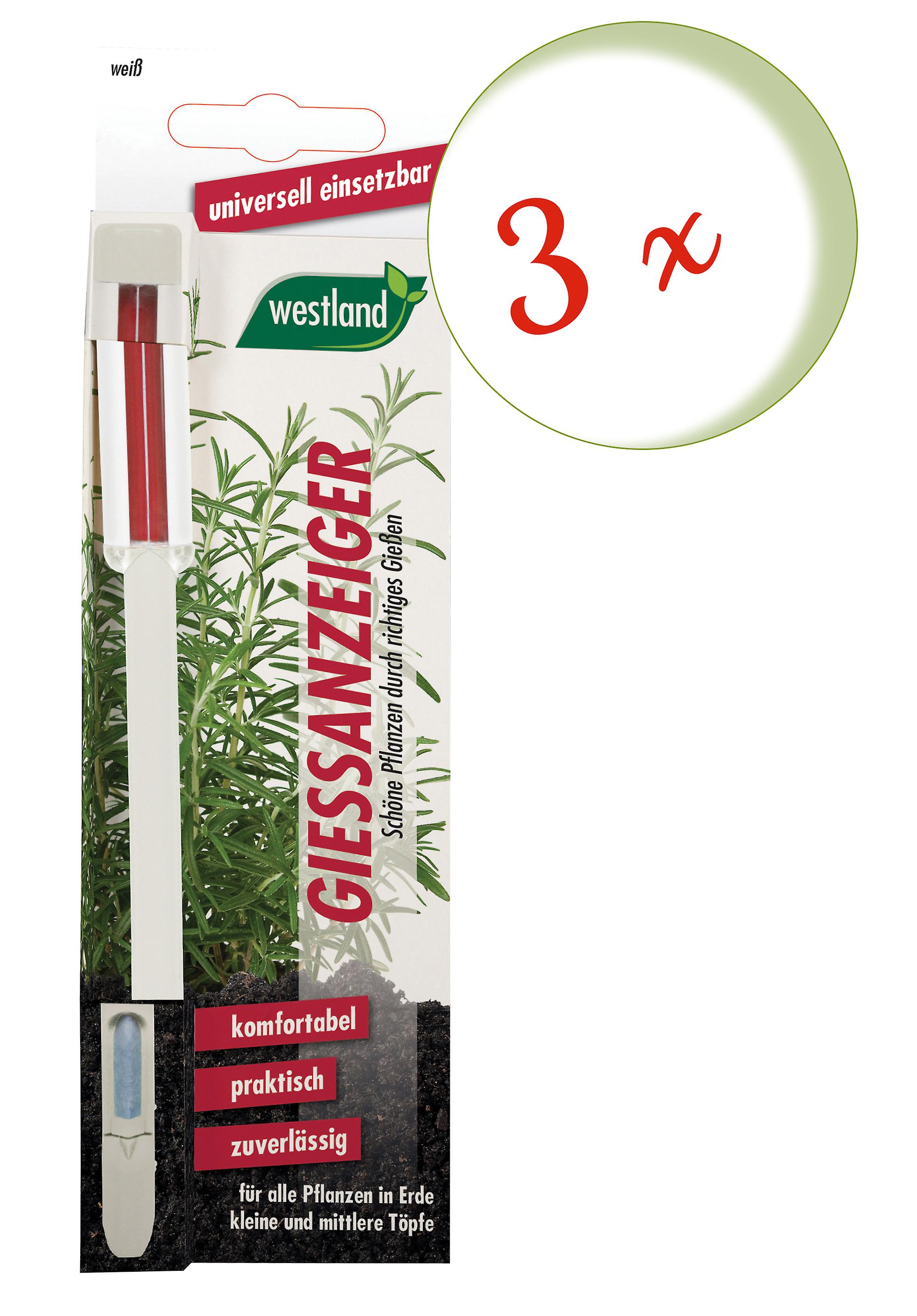 3 x WESTLAND® watering indicator for potting soil, 16 cm white