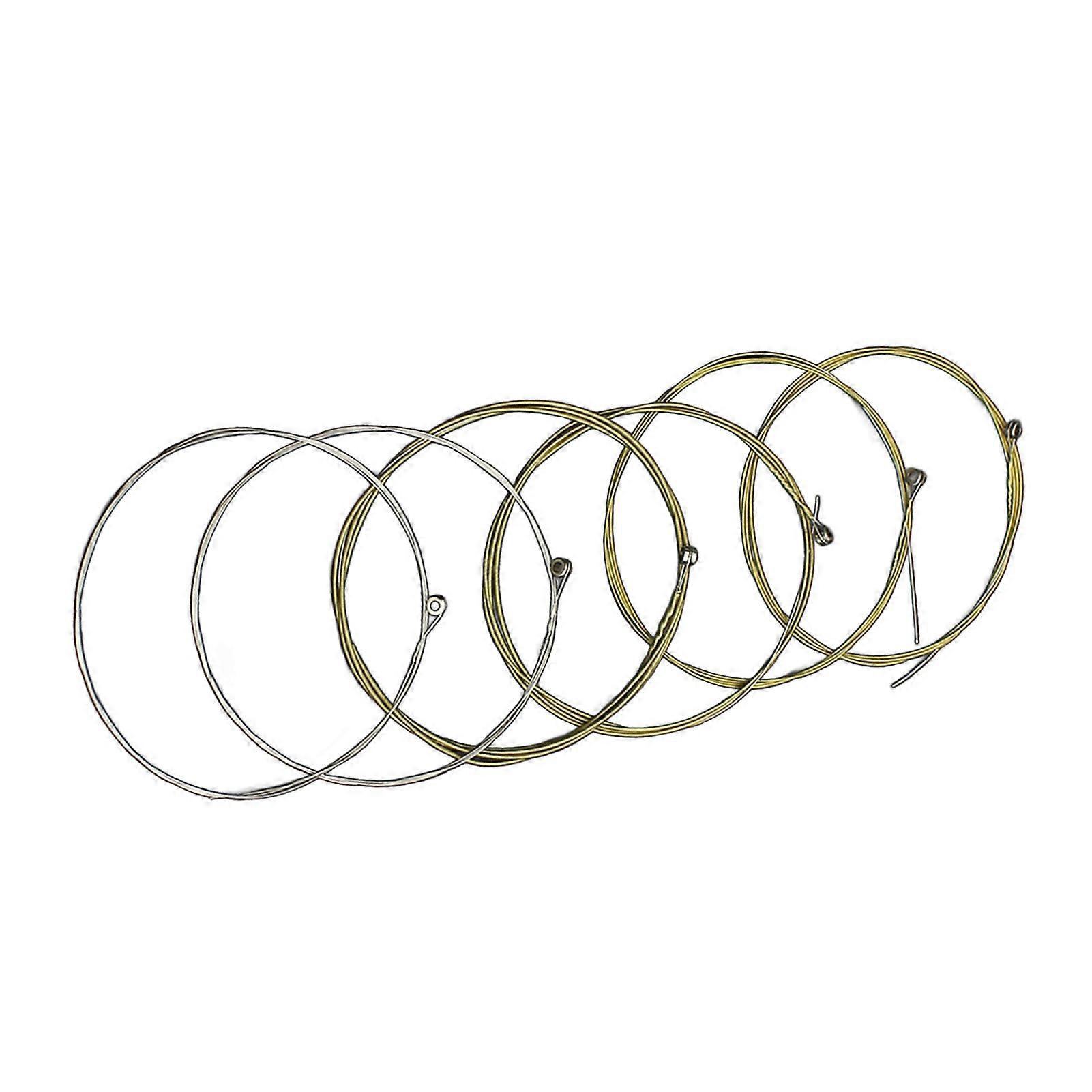 Acoustic Guitar Strings Brass Alloy Standard Lightweight 6 String Guitar Replacement Strings