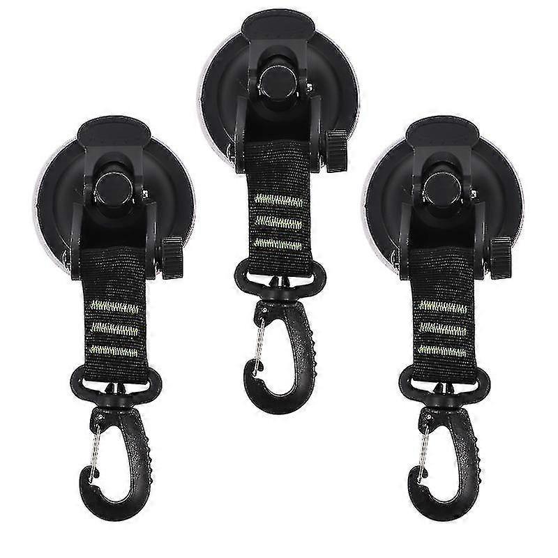 3pcs Storage Hooks, Suction Cup Anchors