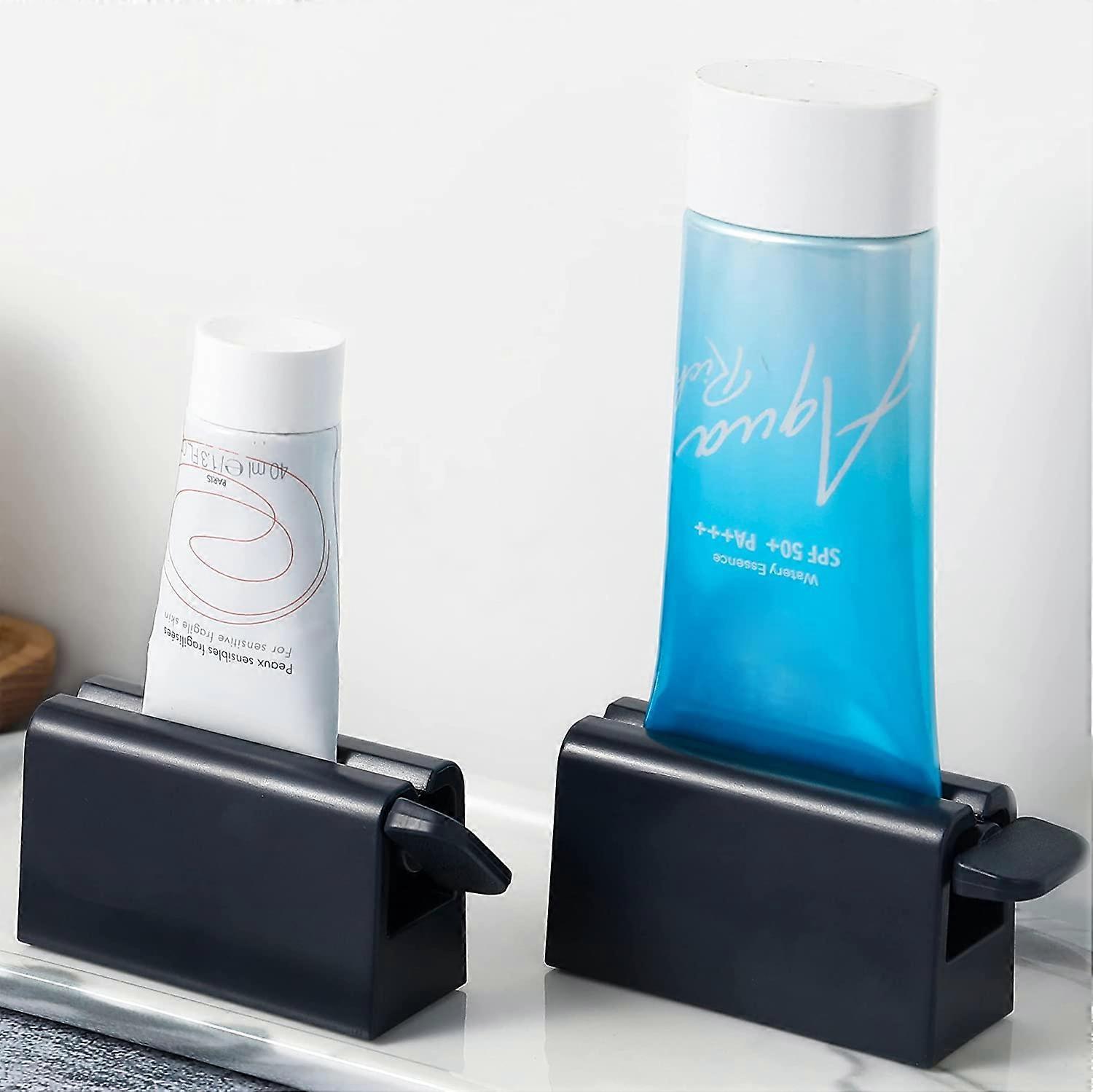 2 pcs Rolling Tube Toothpaste - Toothpaste Squeezer Seat Holder Rotate Toothpaste Dispenser