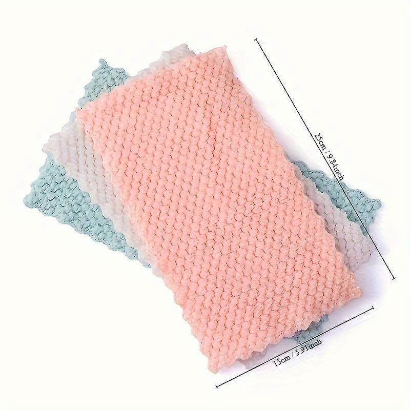 20PCS Ultra-Absorbent Microfiber Kitchen Cleaning Cloths - Lightweight, Reusable, and Quick-Drying Dish Towels with Modern Fruit Design - Oblong Shape