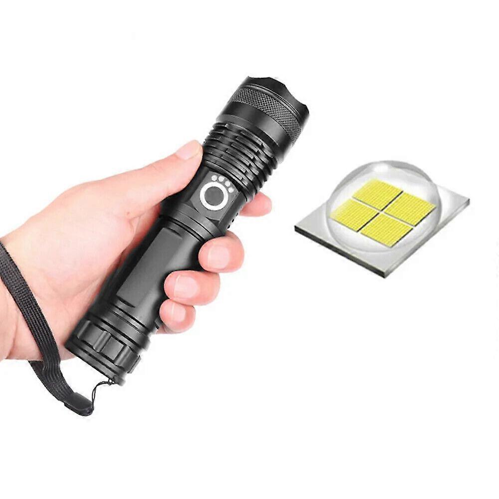 High Power 12000000 Lumen Ultra Bright Aluminum Flashlight LED Rechargeable UK NO.5065
