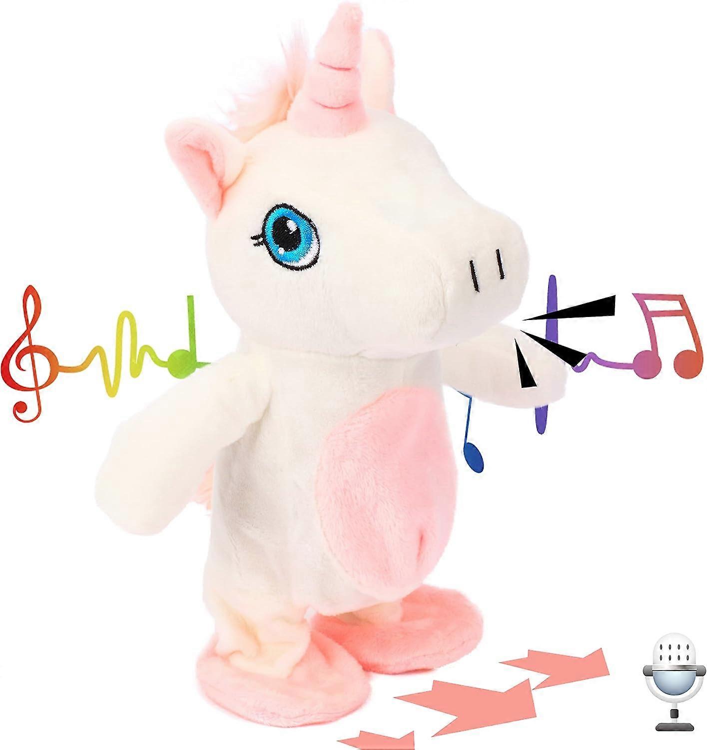 Comparer les prix de Heyone Licorne parlante répète ce que vous dites Marche électrique Jouet animé interactif parlant Cadeau de copain en peluche pour l'anniversaire d...