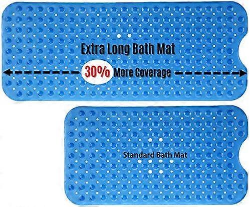 Ekstra lang badematte med sklisikkert grep for badekar og dusjer - 30% lengre enn St