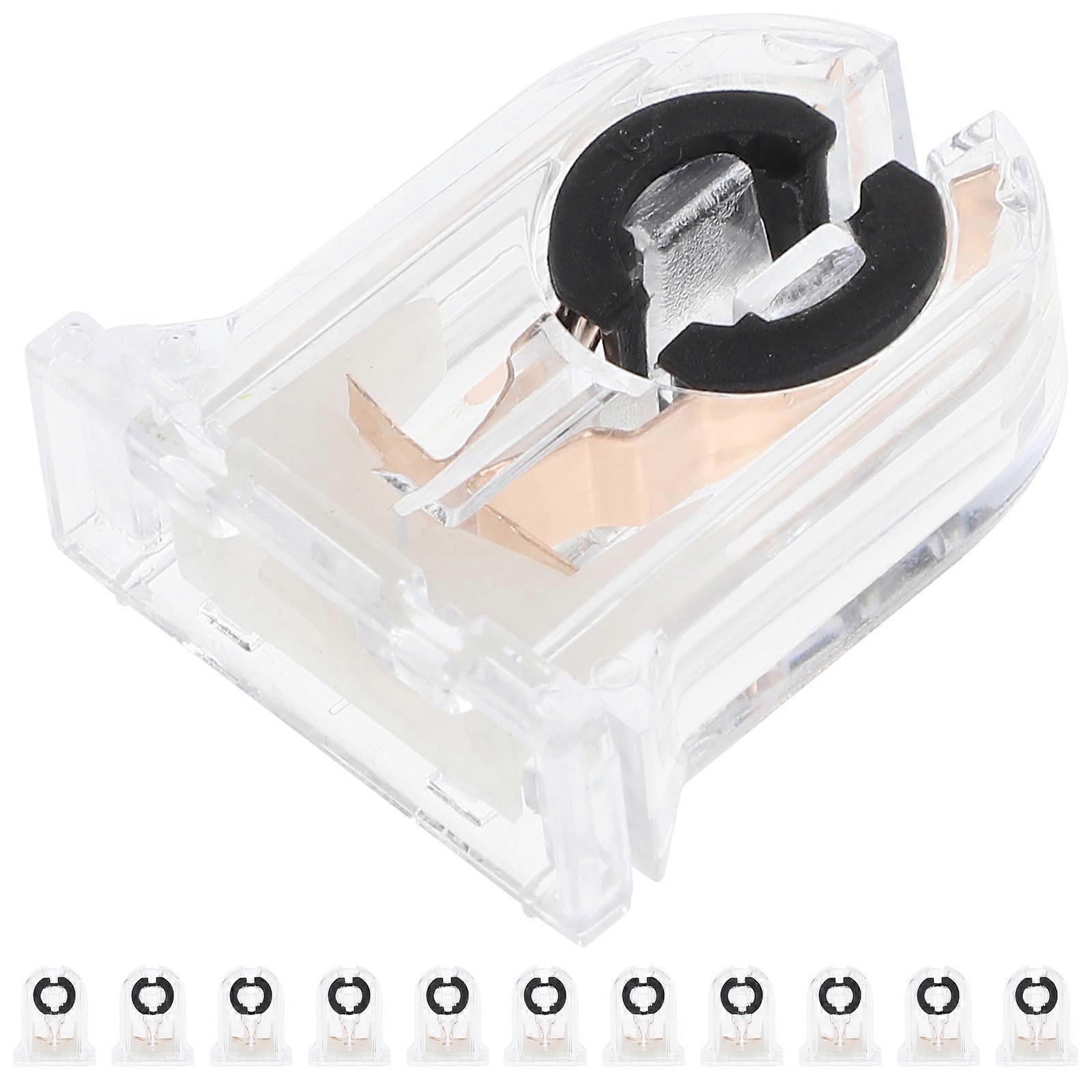 12pcs Non-shunted Lamp Holder Lamp Socket Fluorescent Tube Replacements Socket Compatible with T8