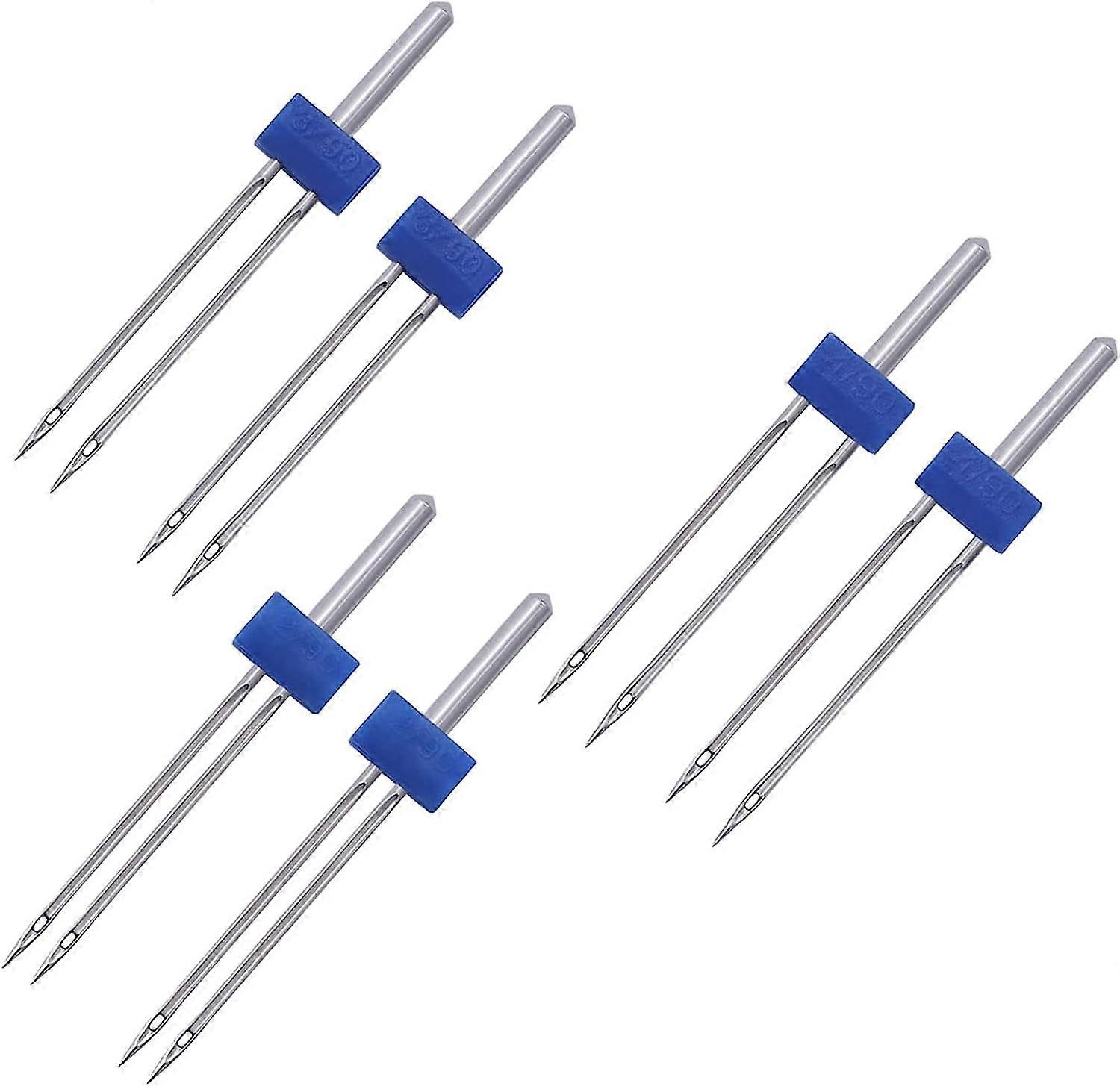 6 pièces double aiguille, W6 aiguilles universelles, aiguilles jumelles, double aiguille