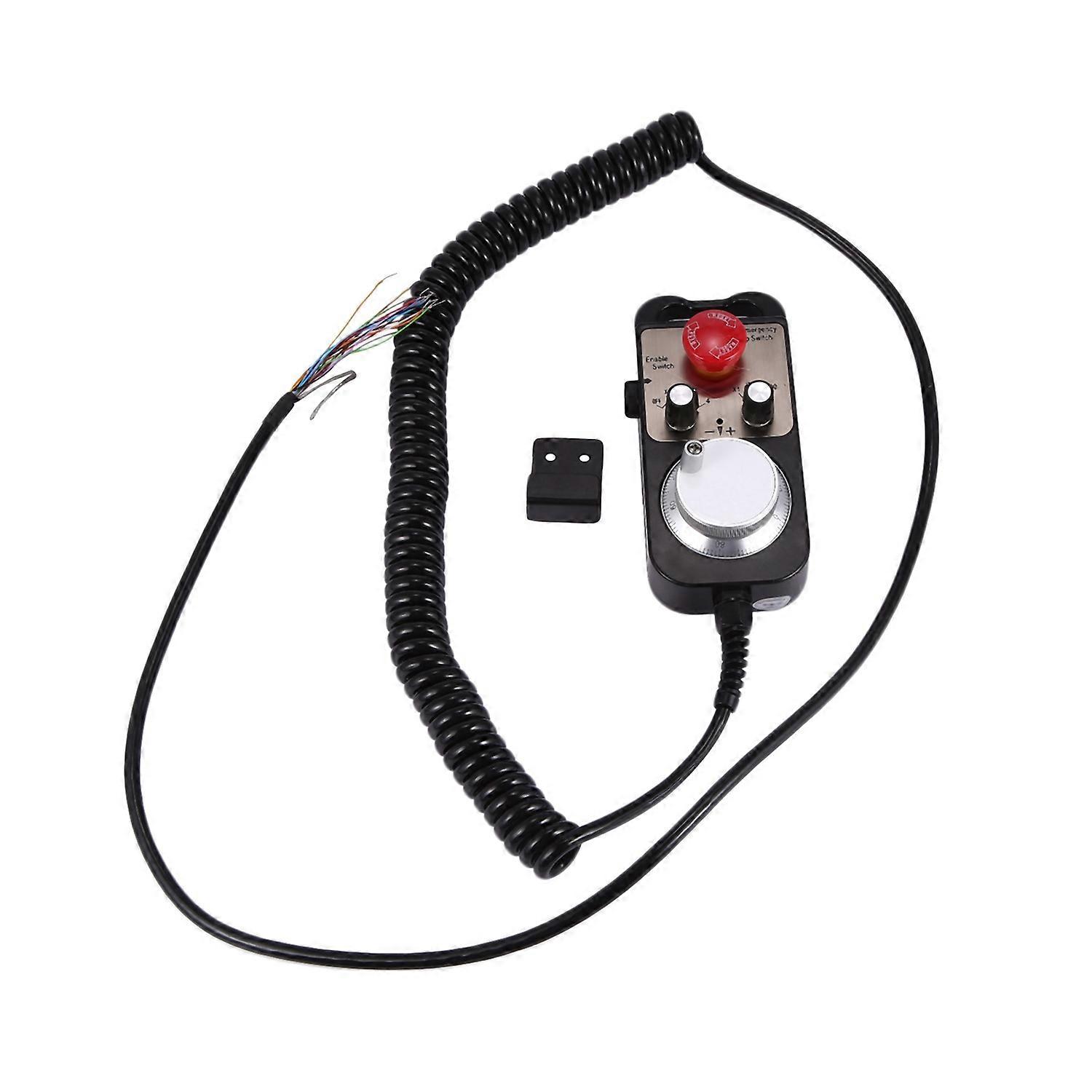 Universal Cnc 4 Axis Mpg Pendant Hand Wheel 100 Pulse 5V & Emergency Stop Cnc Router Handwheel 4Axi
