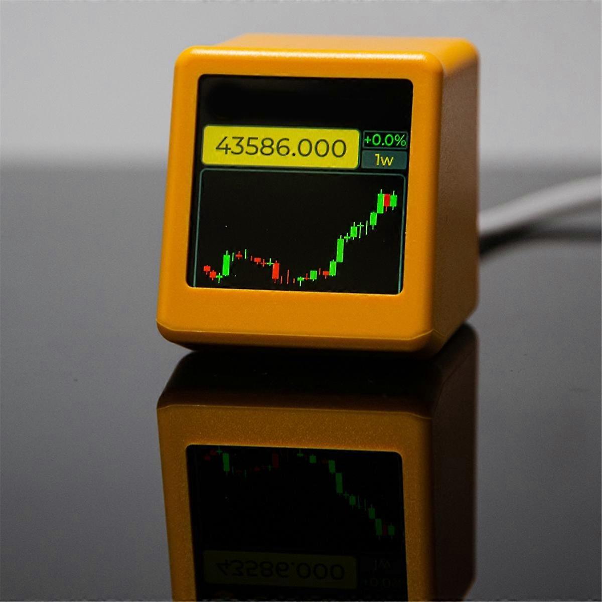 Voor NerdMiner BitCoin Cryptocurrency Display Aandelen, Wisselkoers, Prijstracker, Ticker, Weer, Tijd, Klok A