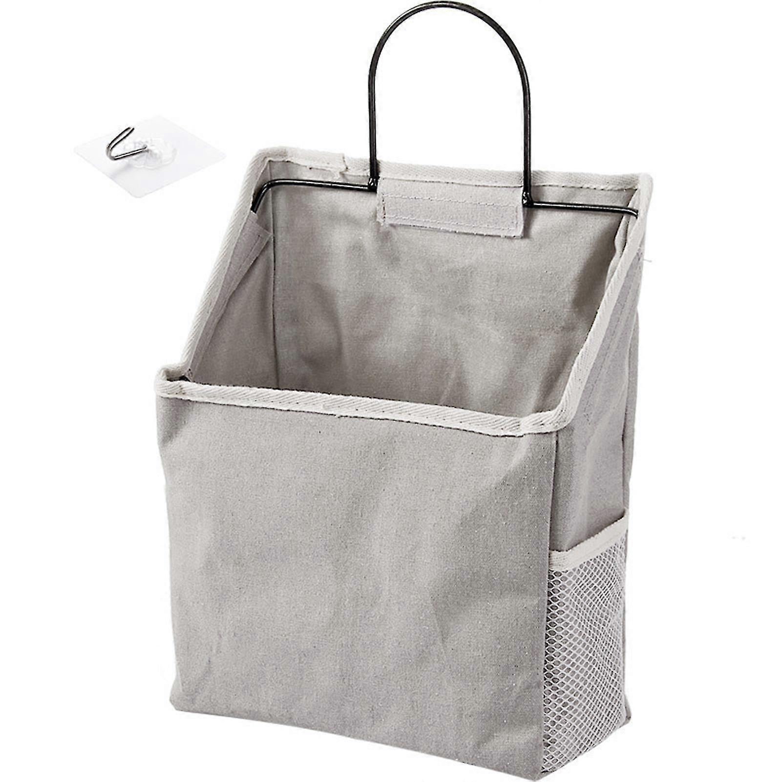 Hanging Storage Bag Canvas Fabric Storage Baskets Over The Door Container For Shelves Desks New