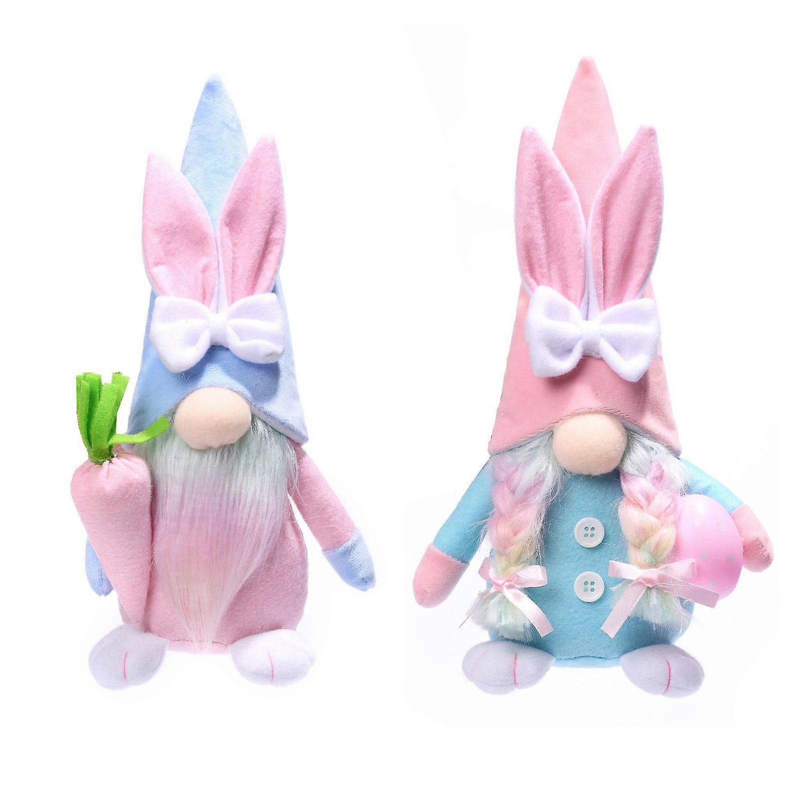 Easter Handmade Gnomes Ornaments Female/Male Cartoon Gnome Doll Collectible Toy for Easter Holiday Party Decorations