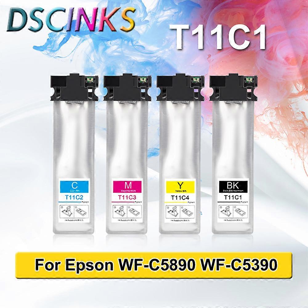 T11C1 T11C2 T11C3 T11C4 Ink Bag For Epson WF-C5390DW WF-C5890DWF Printer Cartridge With Chip Pigment Ink Pack 60ml/PC For Europe