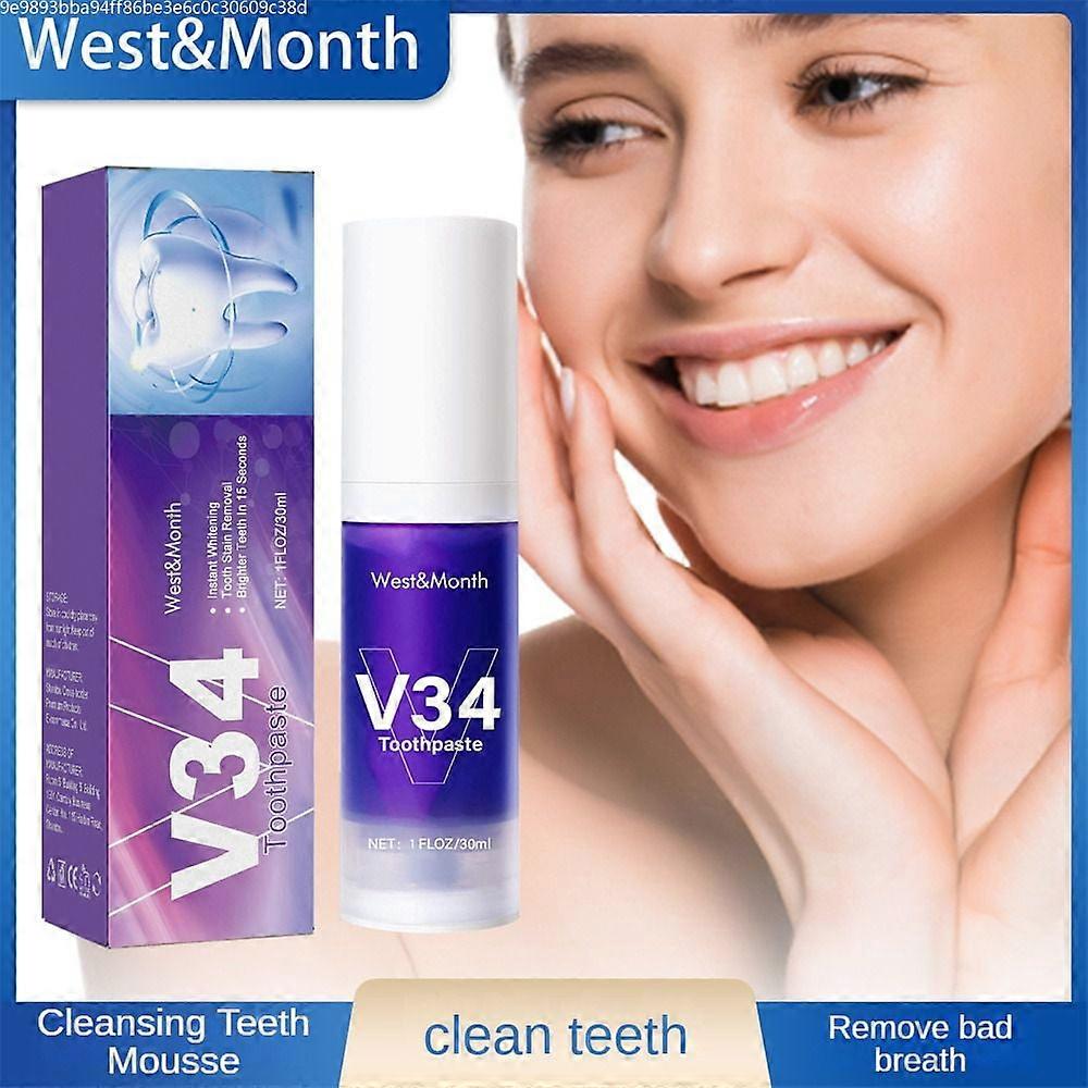 V34 Color Toothpaste Teeth Whitening 30ml