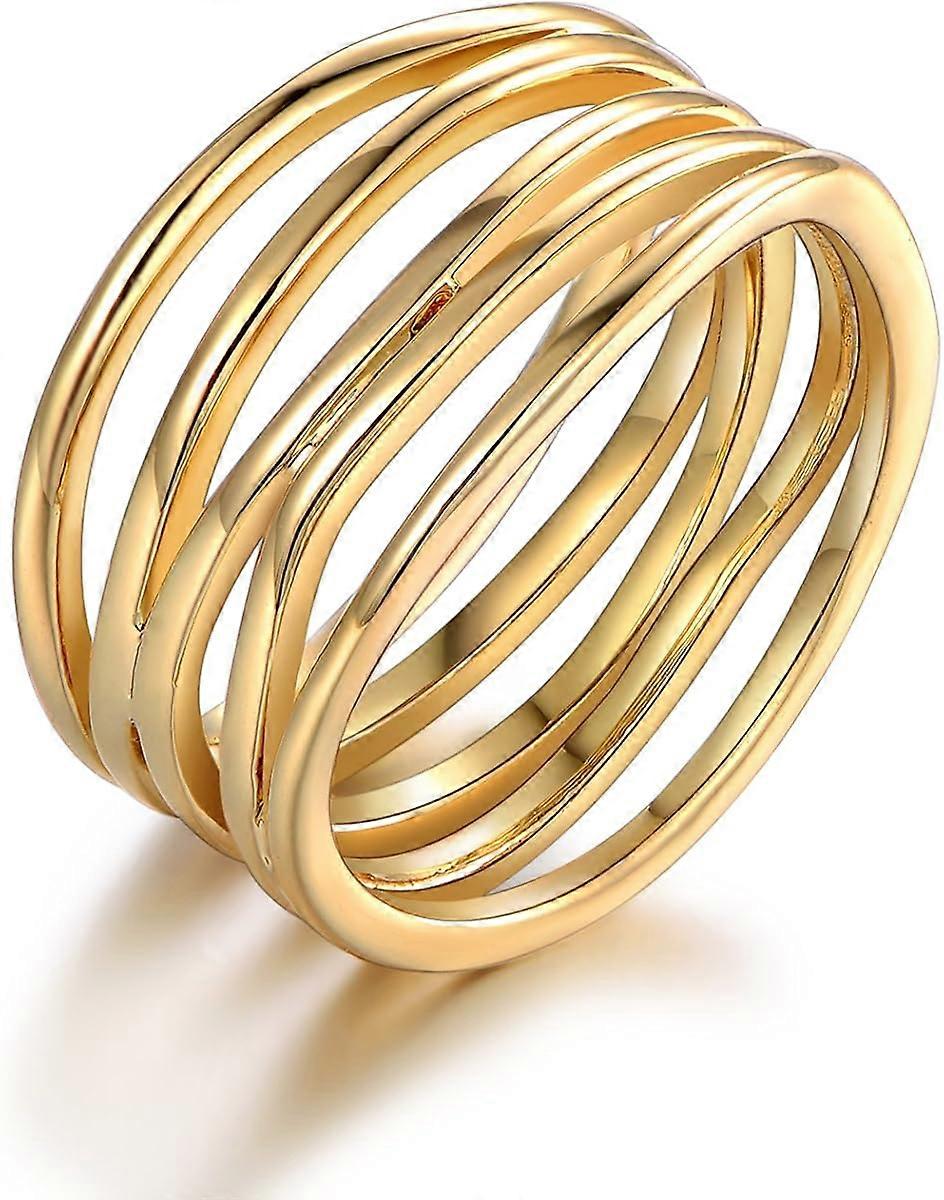 Gold Plated Statement Ring For Women, Trendy Statement Ring