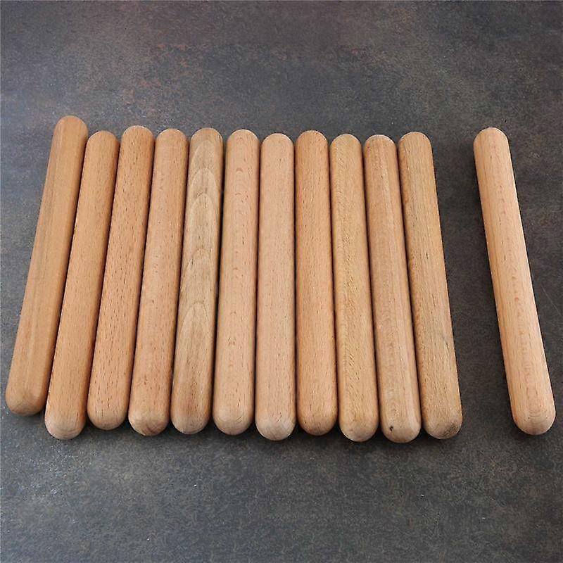 6 Pairs Wood Claves Musical Percussion Instrument Rhythm Sticks Percussion Rhythm Sticks Children M