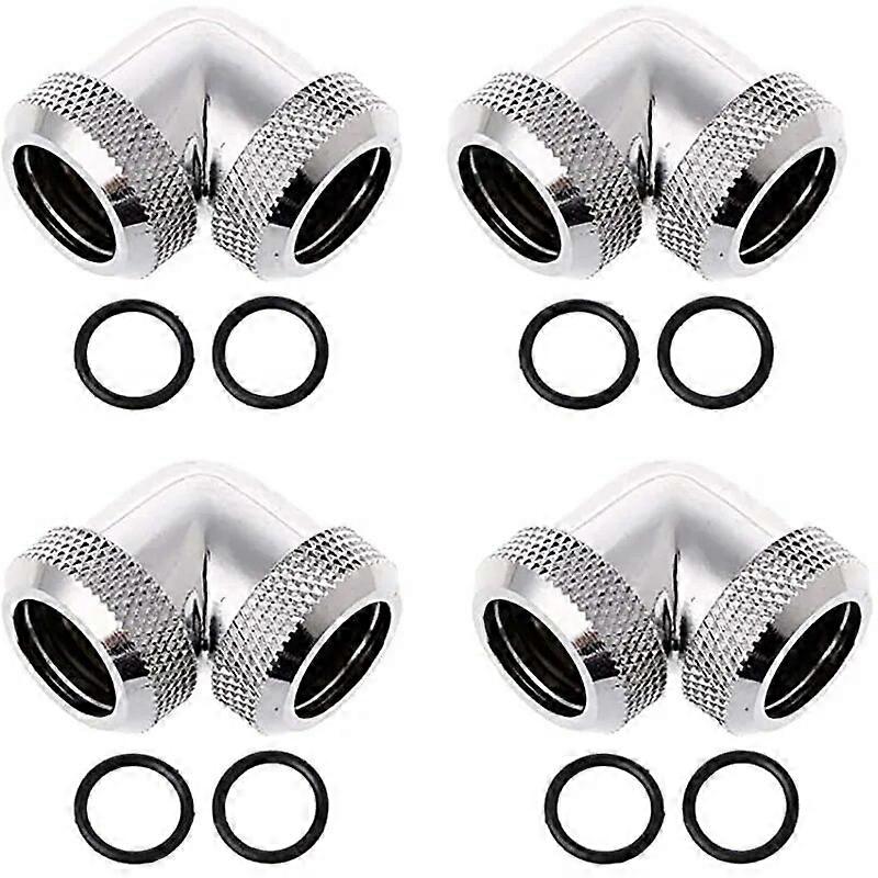 PC Water Cooling Fitting G1/4 Thread 90 Degree Elbow Connector Fitting Duel Compression For Computer Water Cooling 10pcs
