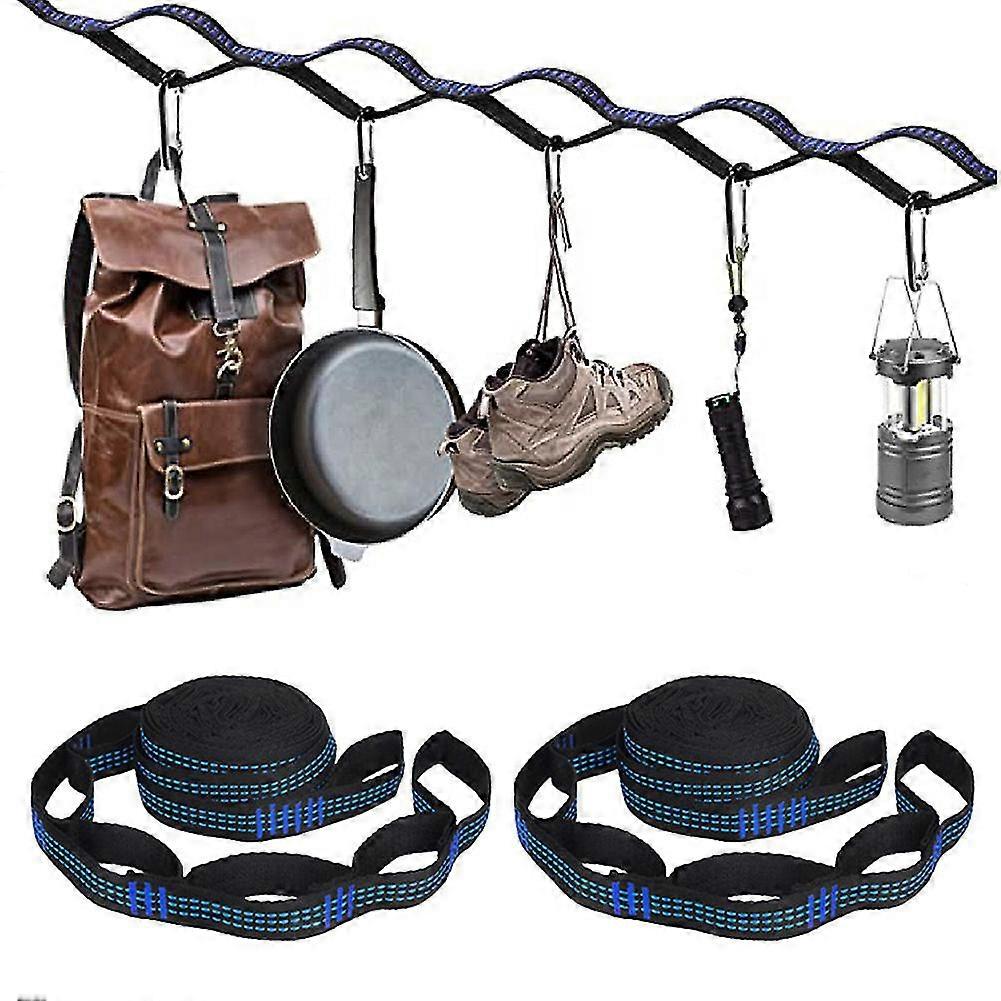 2pcs 2/2.8m Super Strong Hammock Strap Outdoor Camping Hammock Garden Swing Straps Rope High Strength Load-bearing Strap Rope
