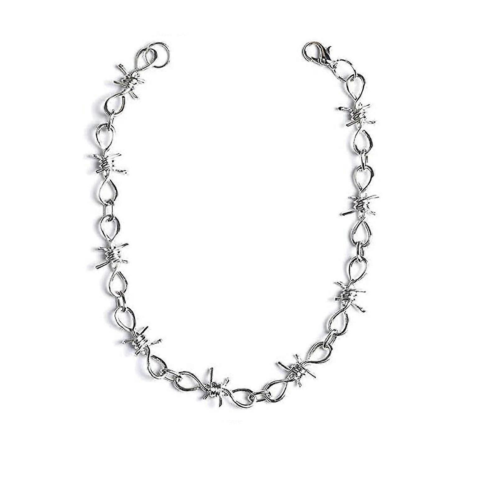 המתנות הטובות ביותר לחברה פאנק קוצים גותיים מתכת שרשרת תיל גדרות בגדי ריקוד גברים ונשים תכשיטי אופנה אוניברסליים